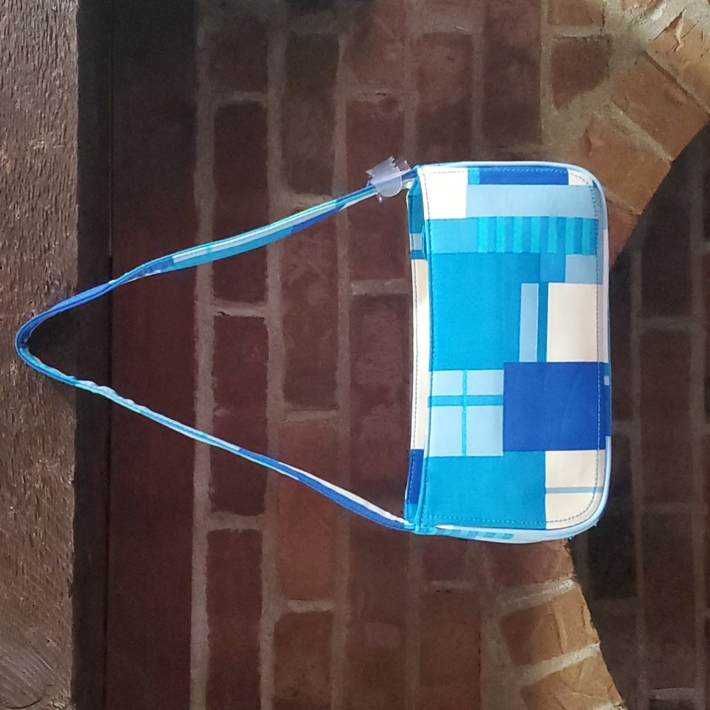 Cute blue and white purse